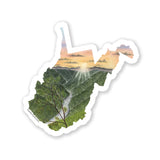 West Virginia Decal, Watercolor West Virginia Sticker, WV Car Decal, State Decal, State Sticker, Thermos Decal, Waterproof WV Decal Emilie Taylor Art
