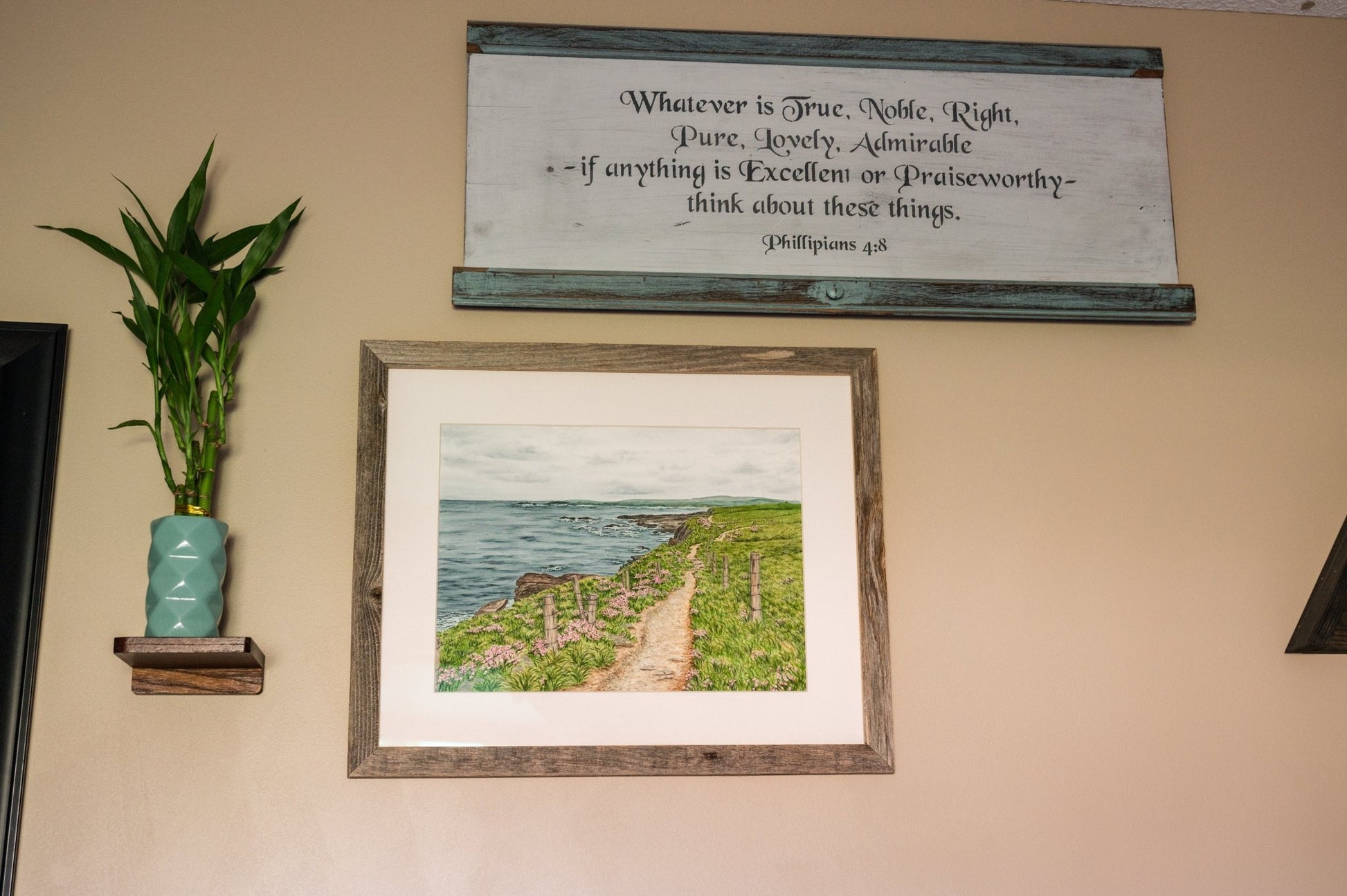 Wild Atlantic Way Original Painting Framed to size 16x20 Emilie Taylor Art