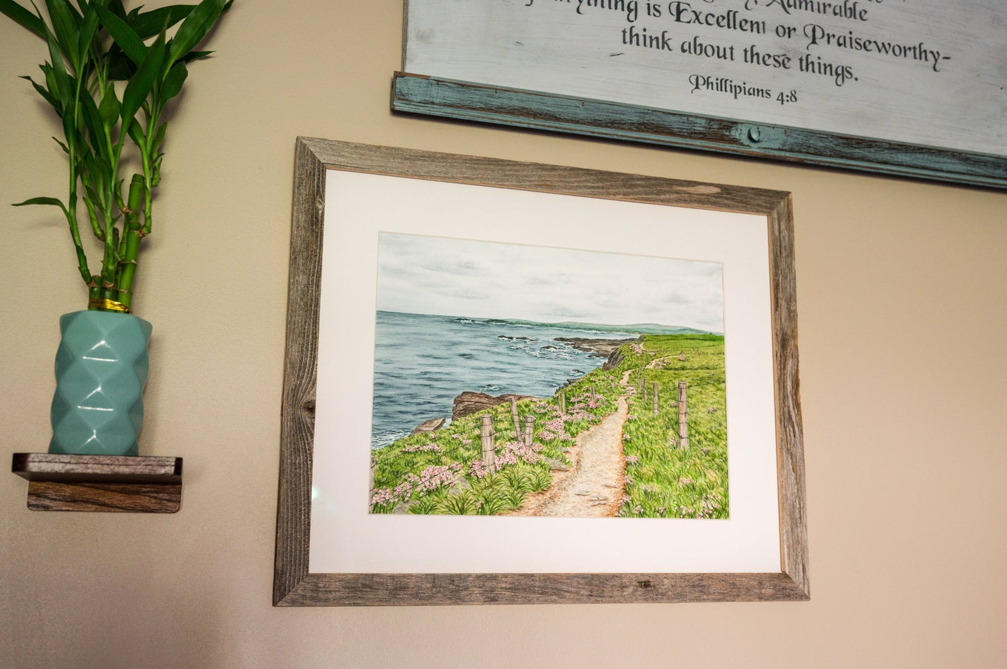 Wild Atlantic Way Original Painting Framed to size 16x20 Emilie Taylor Art