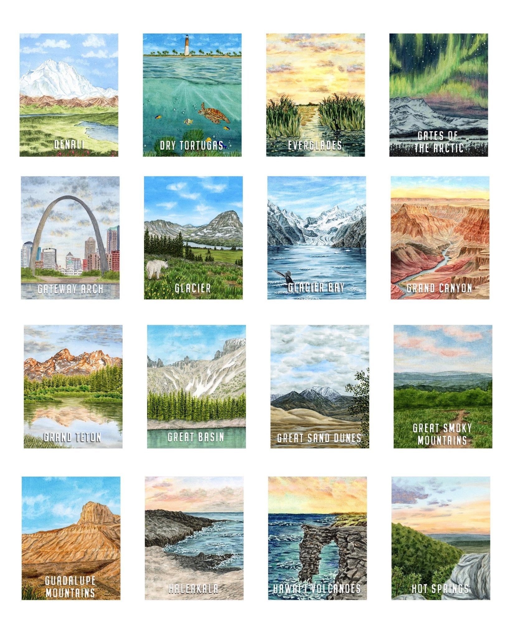 Wind Cave National Park Watercolor Art Print | South Dakota Poster Emilie Taylor Art
