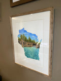 Wisconsin Apostle Islands Original Painting Mated and framed to size 16x20 Emilie Taylor Art