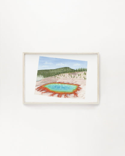 Wyoming Cheyenne Landscape, Watercolor Wyoming, Pronghorn of Wyoming Emilie Taylor Art