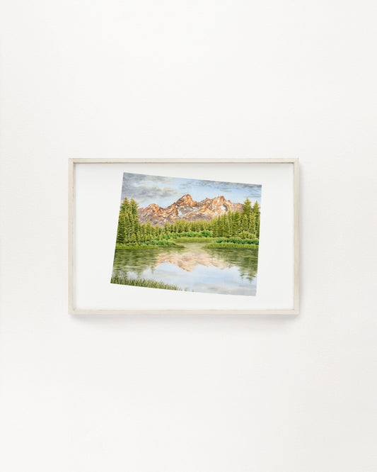 Wyoming Cheyenne Landscape, Watercolor Wyoming, Pronghorn of Wyoming Emilie Taylor Art