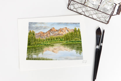 Wyoming Watercolor Print, Wyoming State Art, State Art, WY Map, Wyoming Art Print Emilie Taylor Art