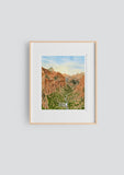 Zion National Park Watercolor Art Print | Utah Poster | Angels landing Emilie Taylor Art