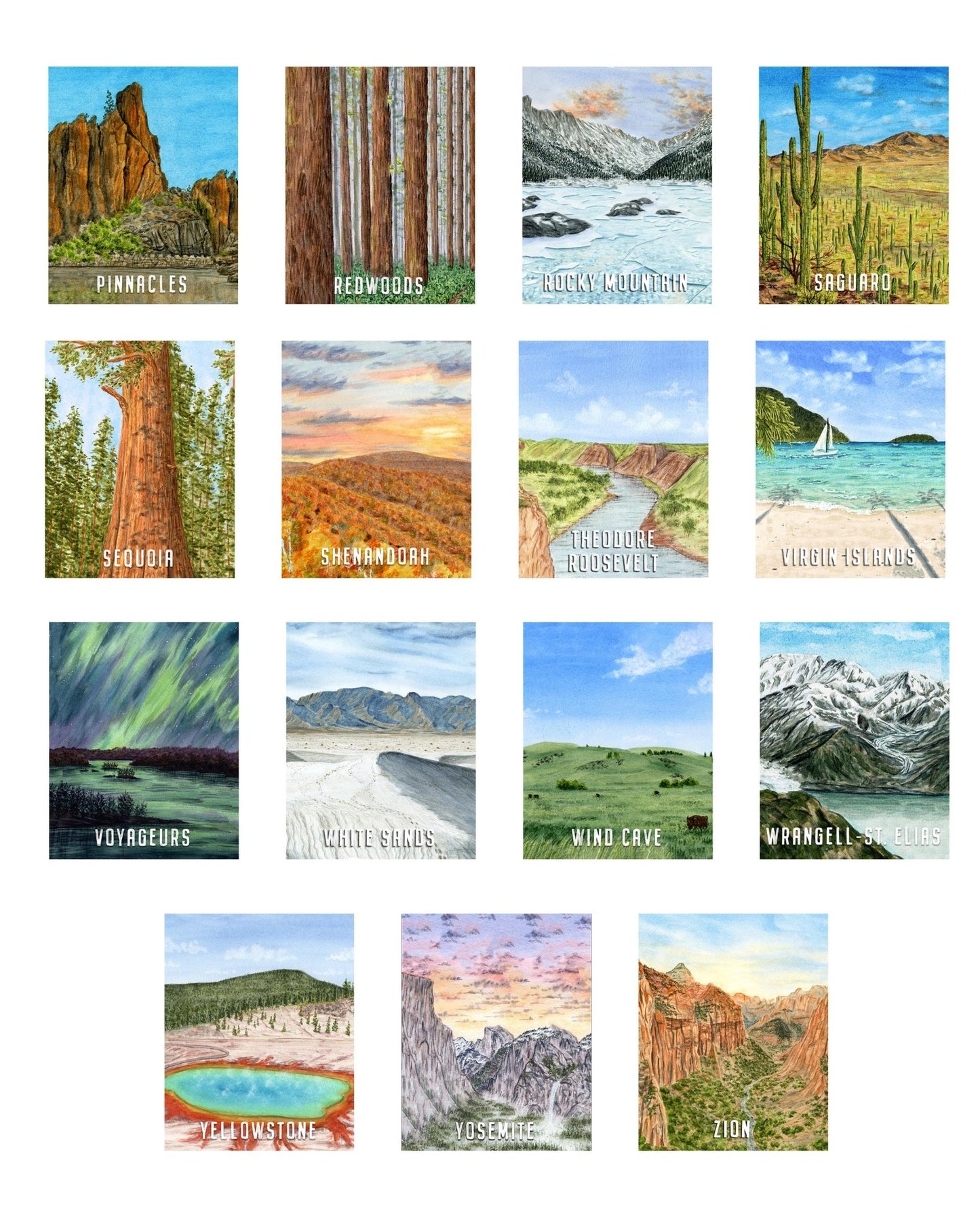 Zion National Park Watercolor Art Print | Utah Poster | Angels landing Emilie Taylor Art