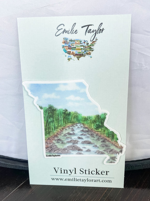 Missouri Decal, Watercolor Missouri Sticker, MO Car Decal, State Decal, State Sticker, Thermos Decal, Waterproof Missouri Decal