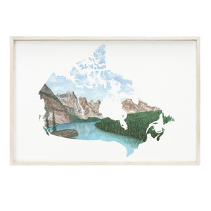 Canada Watercolor Painting, Canada Art, Banff National Park, Moraine Lake, Canada Country Print