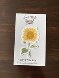 Sunflower Decal, Watercolor SunFlower Sticker, Mini Sunflower Decal, Flower Decal, Sunflower Sticker, Laptop Decal, Weatherproof Decal