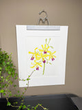 Wild Banana Orchid Original Painting Mated to size 16x20