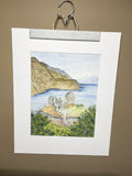 Eilean Donan Original Painting  Mated to size 16x20