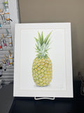 Pineapple Original Painting Mated to size 11x14