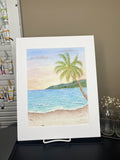 Paradise through a Window Original Painting Mated to size 11x14