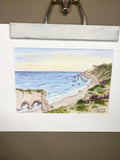 El Matador Beach Original Painting  Mated to size 11x14