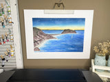 Point Sur Original Painting  Mated to size 18x24