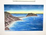 Point Sur Original Painting  Mated to size 18x24