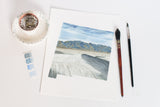 New Mexico White Sands National Park, Watercolor Print, New Mexico State Art