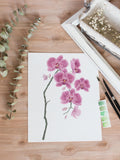 Orchid Print, Watercolor Orchid Painting, Orchid Art, Floral Art, Orchid Print,