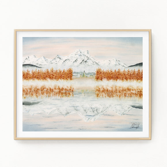 Reflections Of Engadin Limited Edition Print
