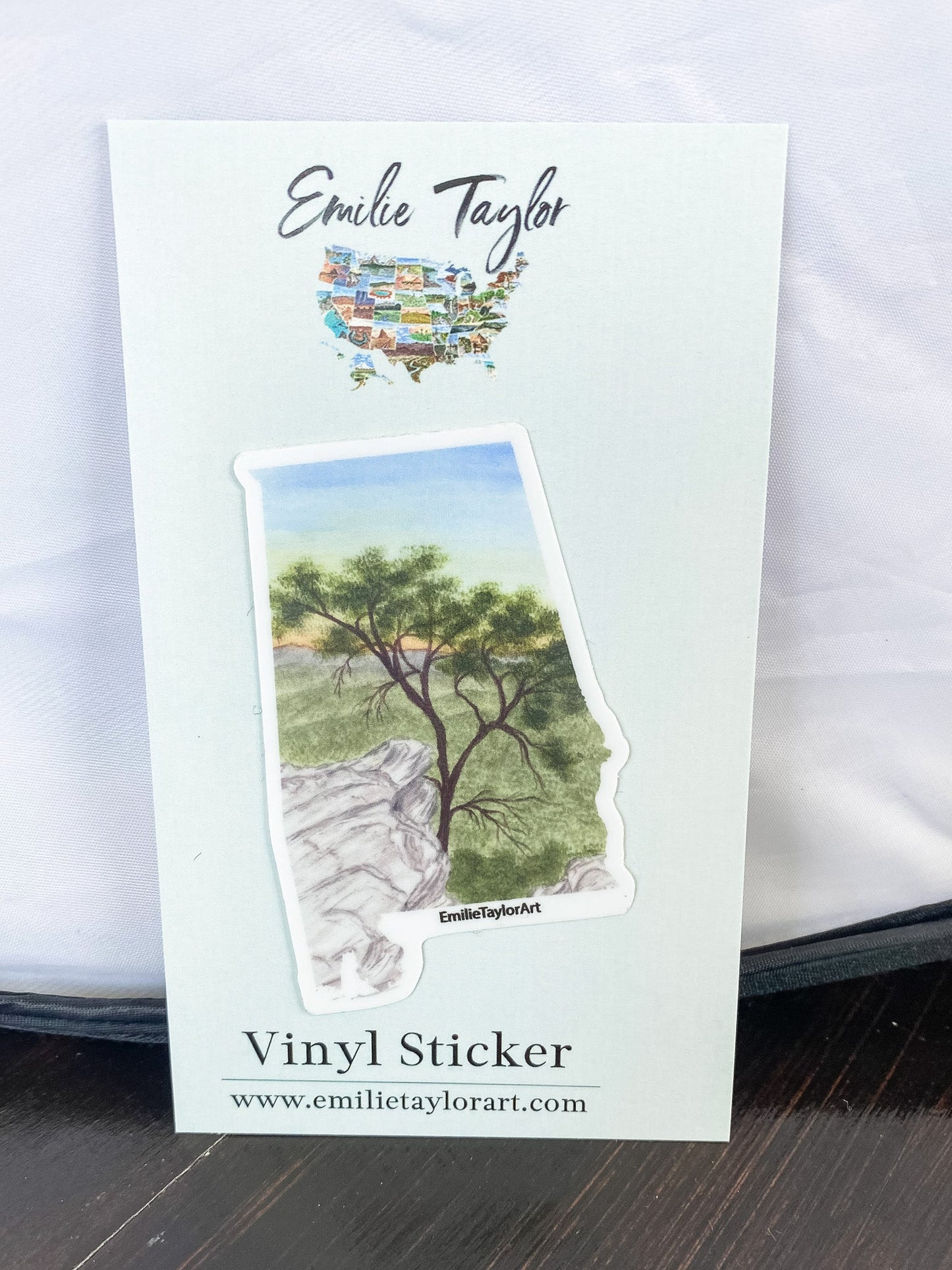 Alabama Decal, Watercolor Alabama Sticker, AL Car Decal, Home State Decal Emilie Taylor Art