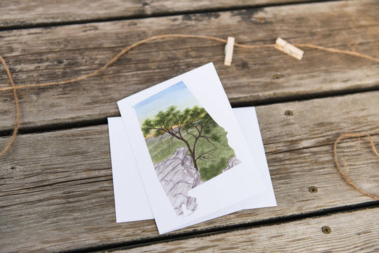 Alabama Greeting Card, Watercolor Home State Card, Unique Card, Blank Card, Alabama Souvenir Emilie Taylor Art