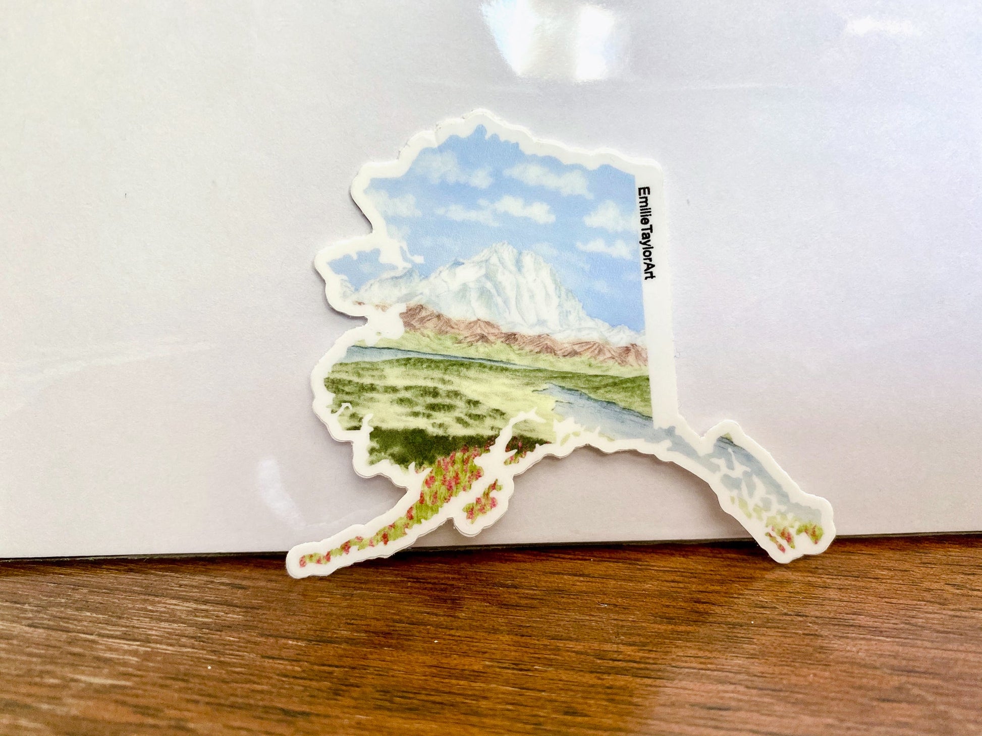 Alaska Decal, Watercolor Alaska Sticker, AK Car Decal, Home State Decal, State Sticker Emilie Taylor Art