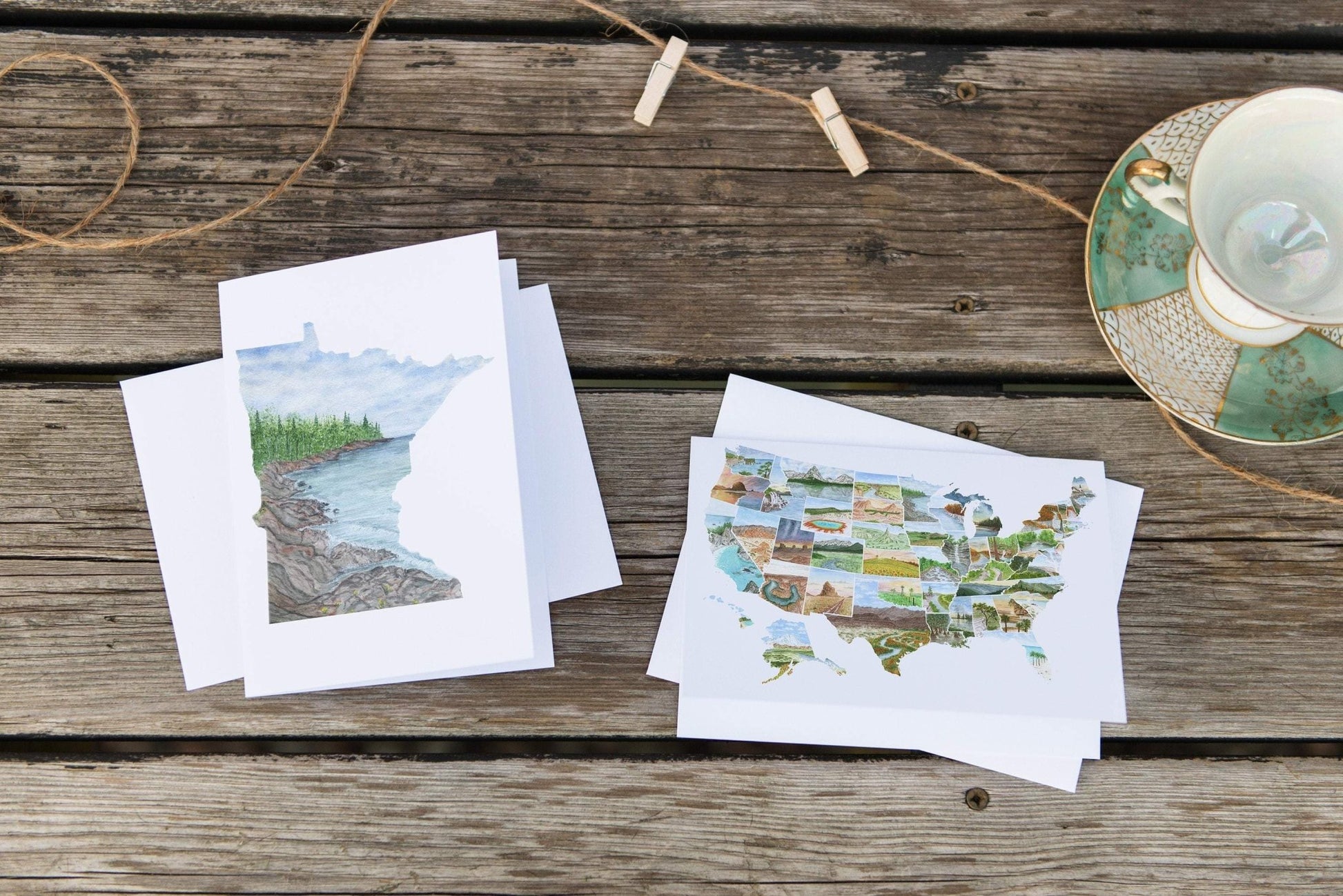 Alaska Greeting Card, Watercolor Home State Gift, Blank Card, Alaska Souvenir, Alaska Gift, Emilie Taylor Art