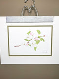 Apple Blossom Original Painting Mated to size 11x14 Emilie Taylor Art