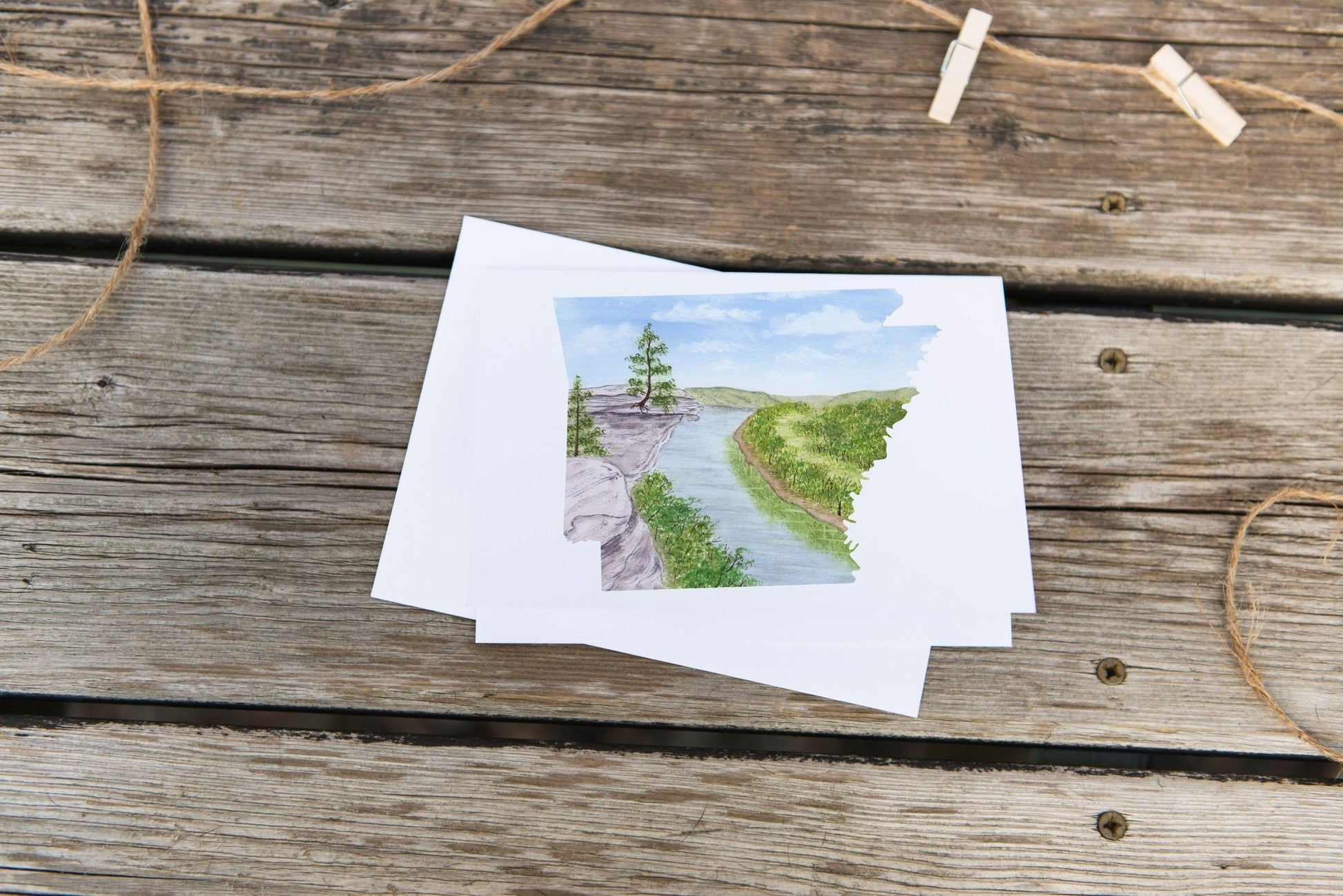 Arkansas Greeting Card, AR State Gift, Arkansas Travel Card, Arkansas Souvenir, Arkansas Gift Emilie Taylor Art