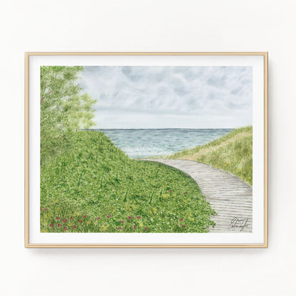 Boardwalk to Point Beach Limited Edition Print Emilie Taylor Art