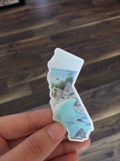 California Decal, Watercolor California Sticker, CA Car Decal, State Sticker, Waterproof Decal Emilie Taylor Art
