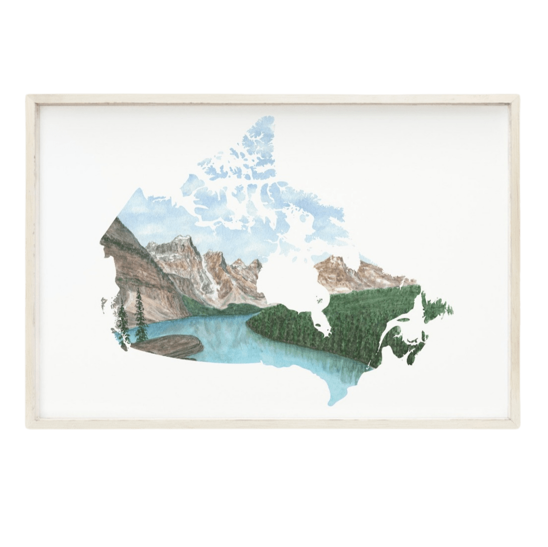 Canada Watercolor Painting, Canada Art, Banff National Park, Moraine Lake, Canada Country Print Emilie Taylor Art