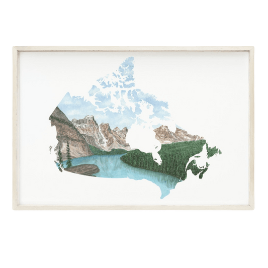 Canada Watercolor Painting, Canada Art, Banff National Park, Moraine Lake, Canada Country Print Emilie Taylor Art