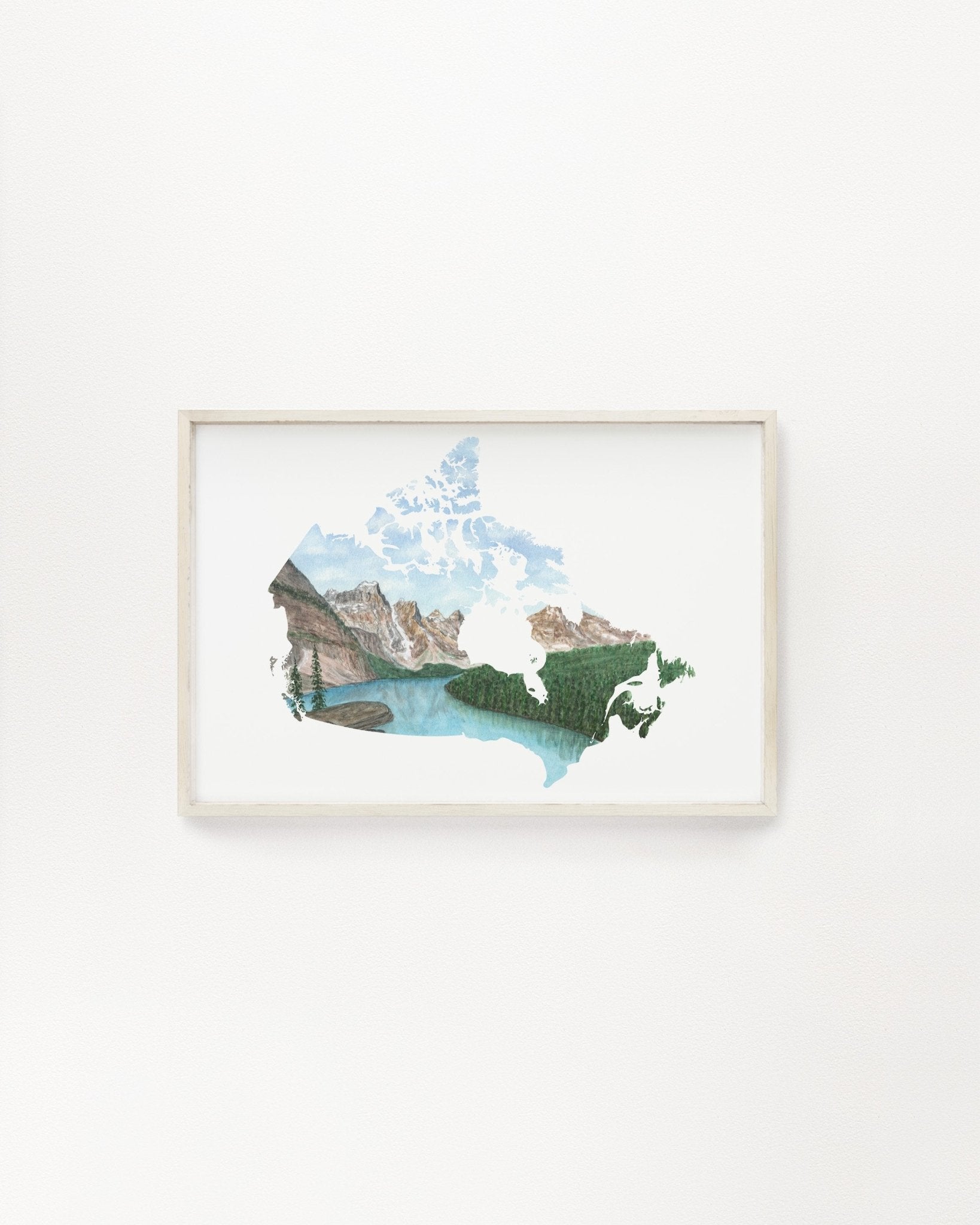 Canada Watercolor Painting, Canada Art, Banff National Park, Moraine Lake, Canada Country Print Emilie Taylor Art