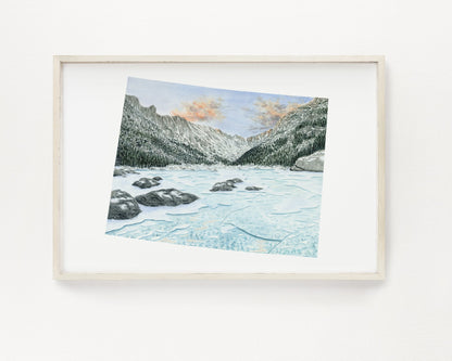 Colorado Great Sand Dunes National Park, Colorado Watercolor Painting, Great Sand Dunes Souvenir Emilie Taylor Art