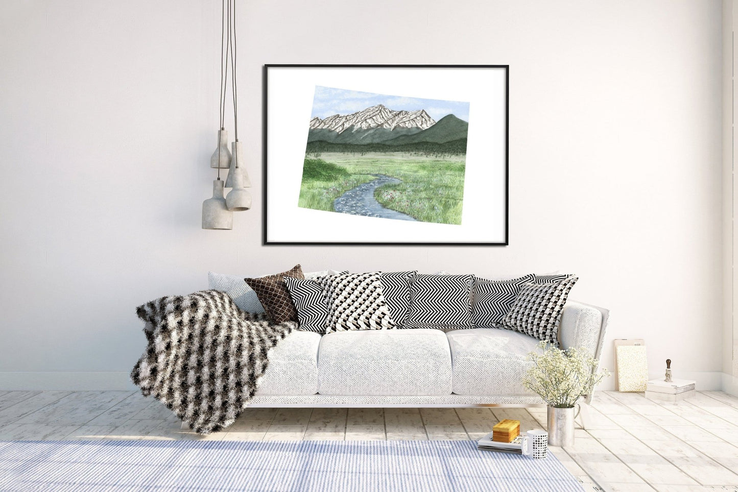 Colorado Great Sand Dunes National Park, Colorado Watercolor Painting, Great Sand Dunes Souvenir Emilie Taylor Art