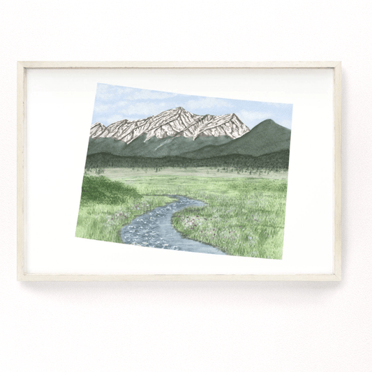 Colorado Watercolor Painting, Colorado Art, Colorado Gift, Colorado Souvenir, Mount Elbert Print Emilie Taylor Art