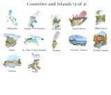 Custom Trail State to State Print, Custom State Art, Moving State Gift, States with Heart Trail Emilie Taylor Art