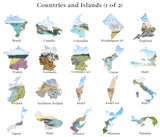 Custom Trail State to State Print, Custom State Art, Moving State Gift, States with Heart Trail Emilie Taylor Art