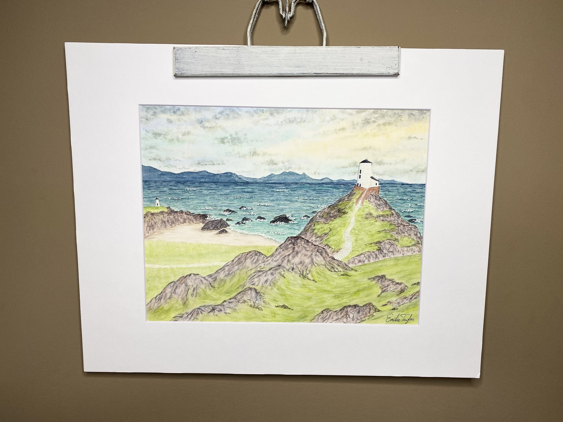 Day Beacons Original Painting Mated to size 16x20 Emilie Taylor Art