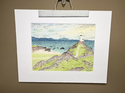 Day Beacons Original Painting Mated to size 16x20 Emilie Taylor Art