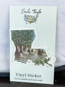 Louisiana Decal, Watercolor Louisiana Sticker, LA Car Decal, State Decal, State Sticker, Thermos Decal, Waterproof Louisiana Decal, LA Decal