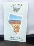 Nevada Decal, Watercolor Nevada Sticker, NV Car Decal, State Decal, State Sticker, Thermos Decal, Waterproof Nevada Decal, NV Decal