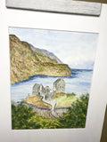 Eilean Donan Original Painting Mated to size 16x20 Emilie Taylor Art