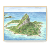 Fantasy Island Watercolor Painting, Island Art, Tropical Island Print, Paradise Vacation Souvenir Emilie Taylor Art