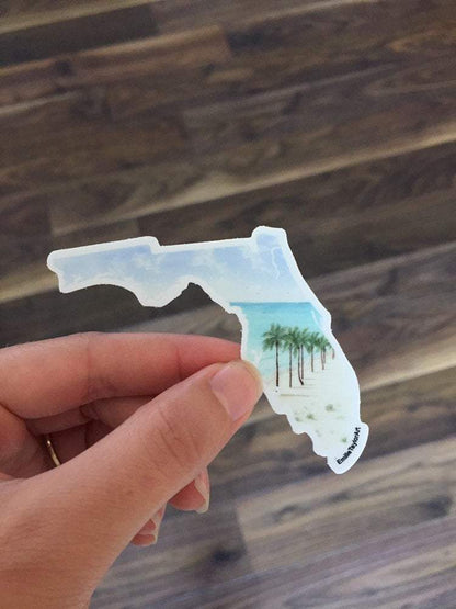 Florida Decal, Watercolor Florida Sticker, Home State Decal, State Sticker,Waterproof FL Decal Emilie Taylor Art