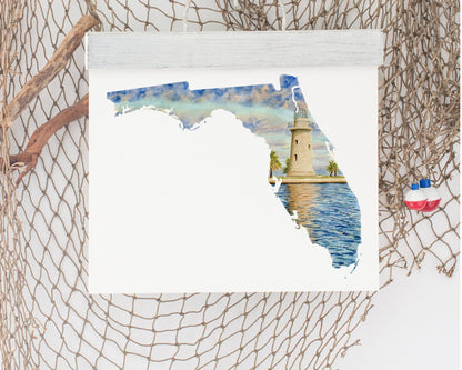 Florida Everglades National Park Florida Watercolor Painting, Florida State Art Emilie Taylor Art