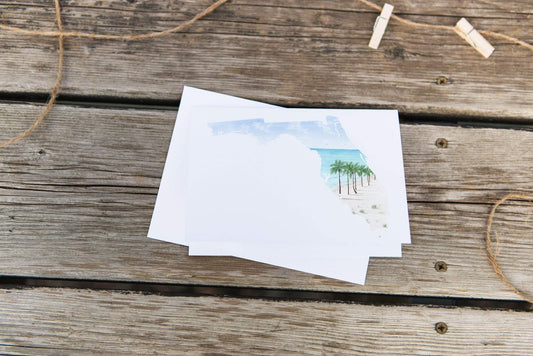 Florida Greeting Card, FL State Gift, Florida Travel Card, Blank Card, Florida Souvenir, FL Gift Emilie Taylor Art