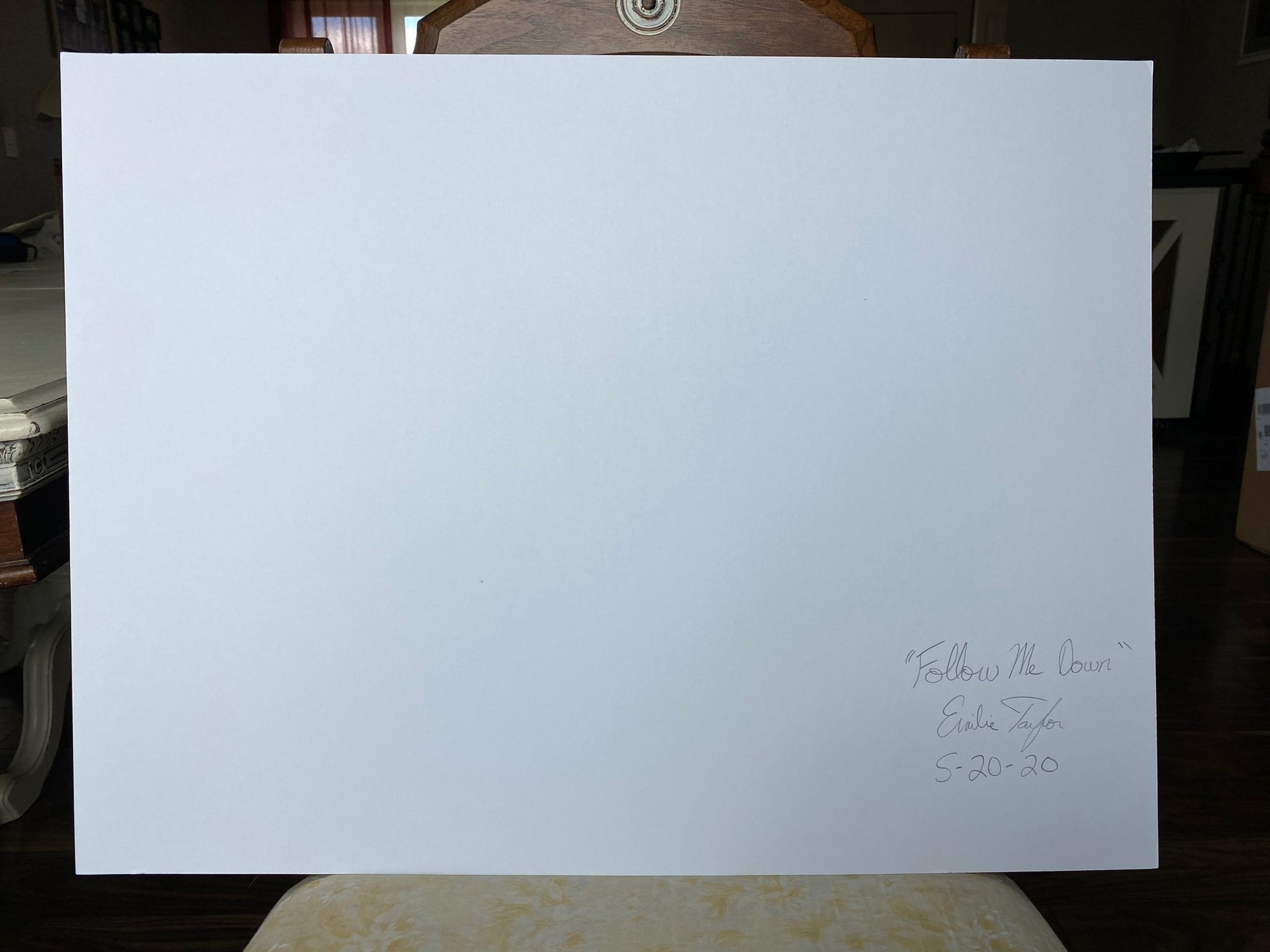 Follow Me Down Original Painting Mated to size 18x24 Emilie Taylor Art