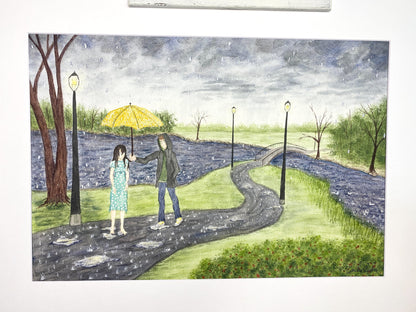 Follow Me Down Original Painting Mated to size 18x24 Emilie Taylor Art